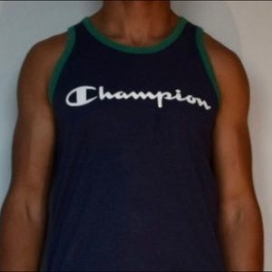 Champion Blue and Green Tank Top Size Large